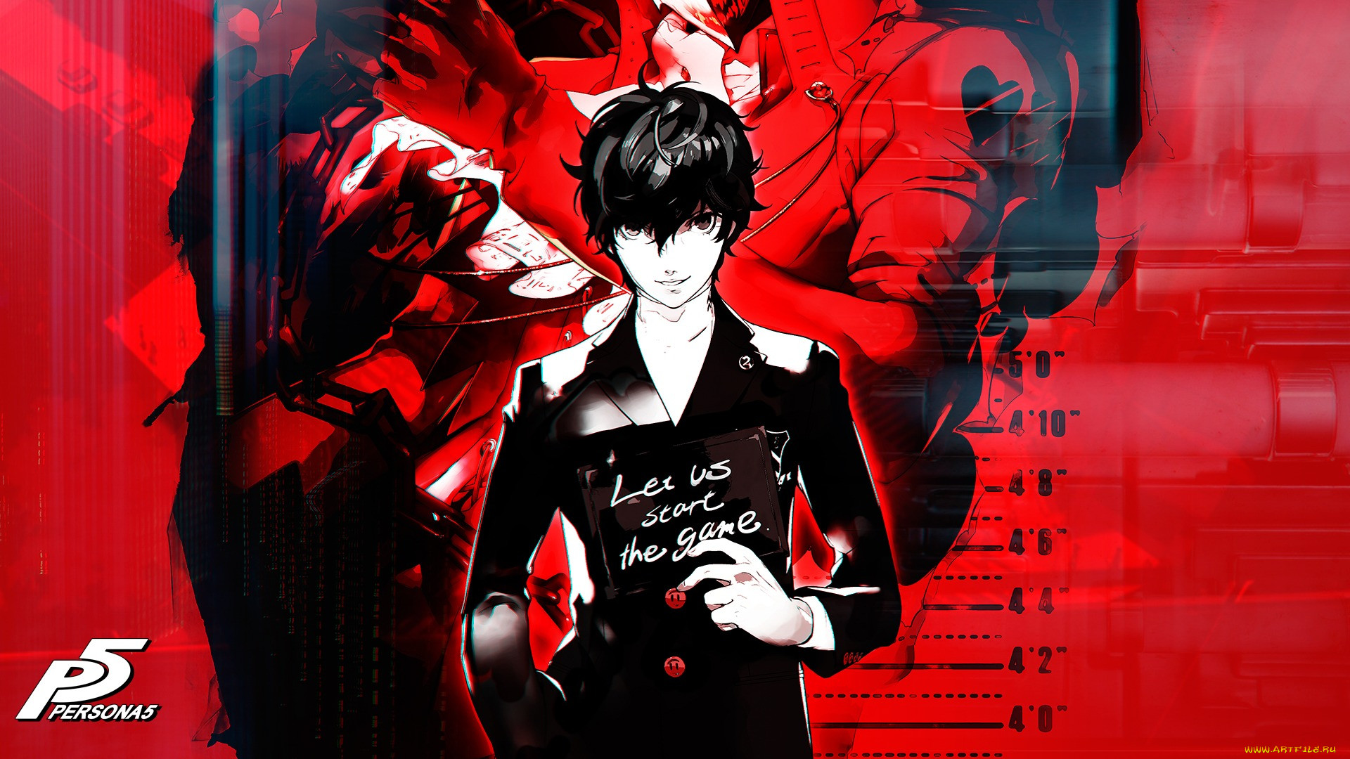 Обои Аниме Persona, обои для рабочего стола, фотографии аниме, persona,  парень, atlus, взгляд, shin, megami, tensei, protagonist, 5 Обои для рабочего  стола, скачать обои картинки заставки на рабочий стол.